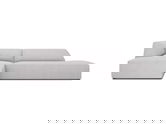 Coltar stanga 4 locuri, Ruby, Micadoni Home, BL, fara cotiera, 273x180x69 cm, poliester, gri deschis
