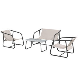 Outsunny Set de Mobilier de Gradina, Set de Conversatie Sofa