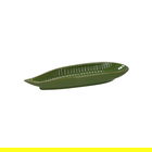 Platou pentru servire, Leaf Shaped, Tognana, 27x7x3.5 cm, ceramica glazurata, verde