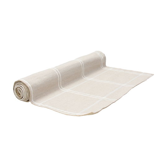 Traversa de masa Boreal, Andrea Fontebasso, 40x140 cm, textil, bej