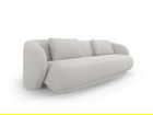 Canapea 3 locuri, Camden, Cosmopolitan Design, 204x102x72 cm, tesatura chenille, argintiu