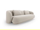 Canapea 3 locuri, Camden, Cosmopolitan Design, 204x102x72 cm, catifea, bej deschis