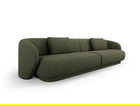 Canapea 4 locuri, Camden, Cosmopolitan Design, 304x102x72 cm, tesatura chenille, verde