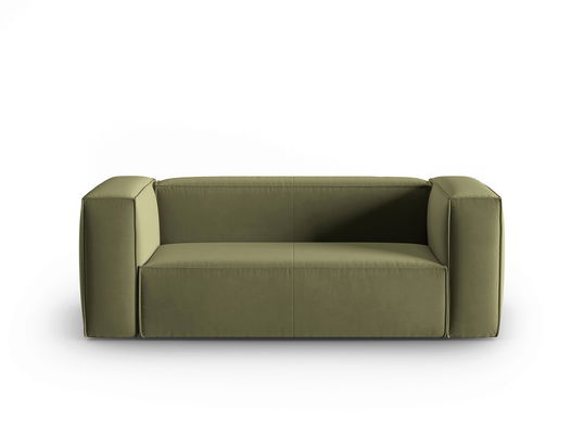 Canapea 2 locuri, Mackay, Cosmopolitan Design, 150x94x73 cm, catifea, verde deschis