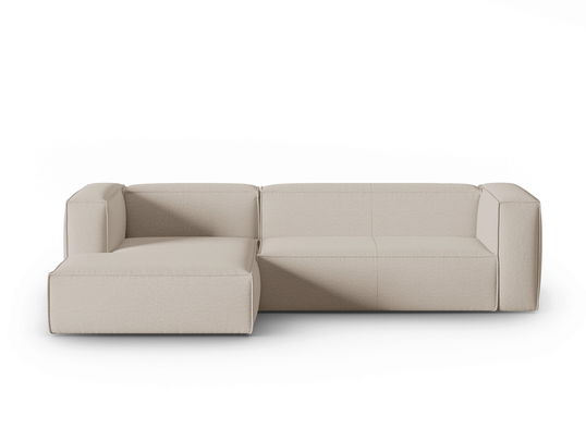 Coltar stanga 4 locuri, Mackay, Cosmopolitan Design, 282x166x73 cm, catifea tricotata, bej