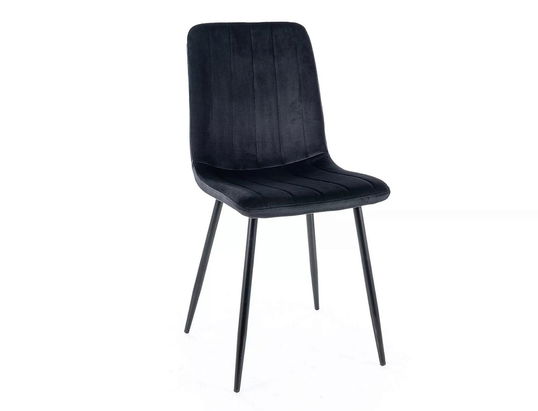 Scaun Alan Velvet, Signal, 45x39x91 cm, catifea/otel, negru