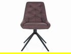 Scaun Asti Brego, Signal, 52x45x88 cm, textil/otel, maro/negru