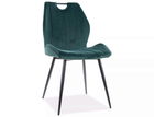 Scaun Arco Velvet, Signal, 51x46x91 cm, catifea/otel, verde/negru