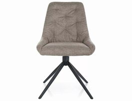 Scaun Asti Brego, Signal, 52x45x88 cm, textil/otel, bej/negru