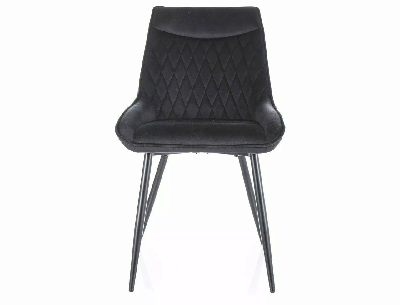 Scaun Agat Velvet, Signal, 51x44x88 cm, catifea/otel, negru