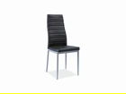 Scaun H261 II, Signal, 40x38x96 cm, piele ecologica, negru/argintiu