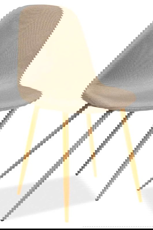 Scaun Fox, Signal, 44x39x86 cm, textil/otel, bej/stejar