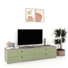 Comoda TV living CUBO 180, 4 sertare, Clasic, Oak, Pesto