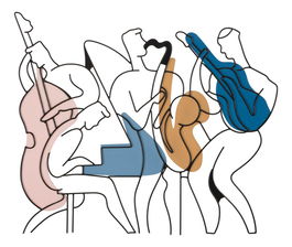 Decoratiune de perete Jazz, Mauro Ferretti, 70x60 cm, fier, multicolor