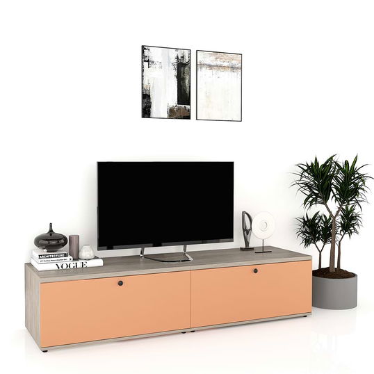 Comoda TV living CUBO 180, 2U, Clasic, Oak, Ginger