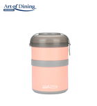 Caserola termica dubla Loca, Art of Dining by Heinner, 920 ml, inox/polipropilena, roz/gri