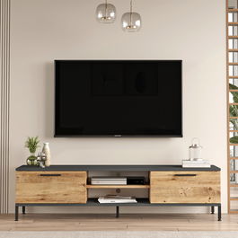 Comoda TV Yurudesign, 160x35x39.1 cm, PAL, natur/antracit