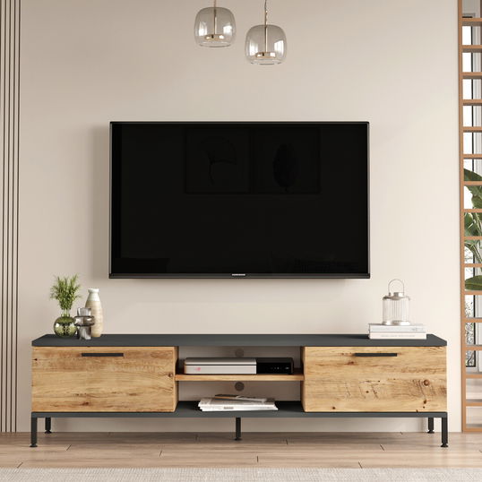 Comoda TV Yurudesign, 160x35x39.1 cm, PAL, natur/antracit