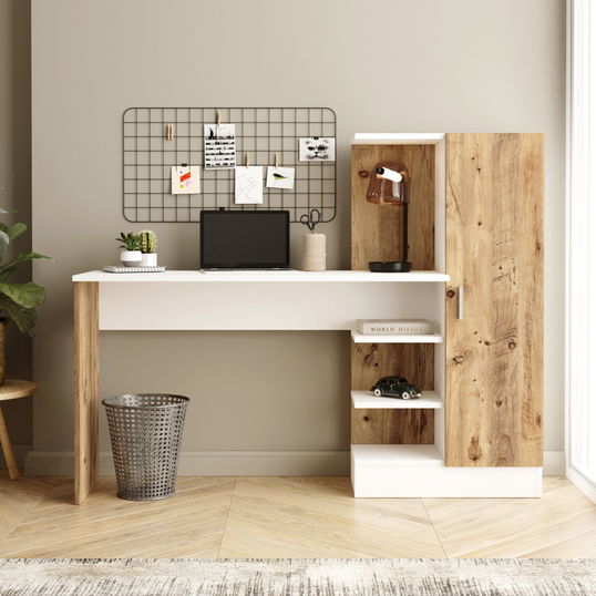 Birou Yurudesign, 152.3x40x120 cm, PAL, natur/alb