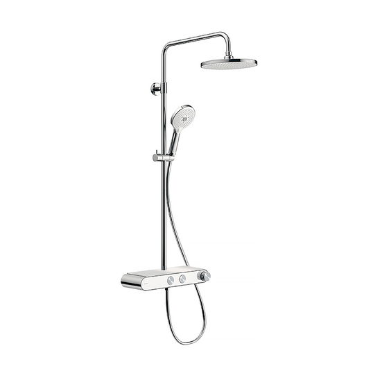 Coloana de dus Duravit C.1 Shower System Shelf 1050 cu baterie termostatata MinusFlow 94cm crom