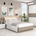 Oferta Pat matrimonial PRIMAVERA, suport saltea, Oak, Catifea Bej