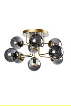 Candelabru, Squid Lighting, Luxury 9, 75 x 75 x 45 cm, metal/sticla, negru