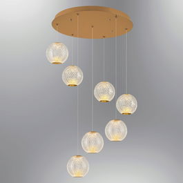 Lustra, Lightric, 414LRC1388, Metal, Galben
