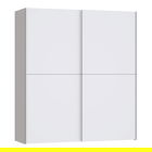 Dulap pentru haine Noez, Pakoworld, cu 2 usi, 170.5x61x190.5 cm, PAL melaminat, alb