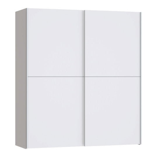 Dulap pentru haine Noez, Pakoworld, cu 2 usi, 170.5x61x190.5 cm, PAL melaminat, alb