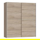 Dulap pentru haine Noez, Pakoworld, cu 2 usi, 170.5x61x190.5 cm, PAL melaminat, maro