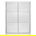 Dulap pentru haine Chase, Pakoworld, cu 2 usi glisante, 152.5x56.5x185 cm, PAL, alb