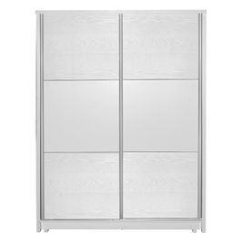 Dulap pentru haine Chase, Pakoworld, cu 2 usi glisante, 152.5x56.5x185 cm, PAL, alb