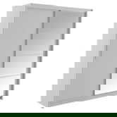 Dulap pentru haine Elodie, Pakoworld, cu 2 usi glisante si oglinda, 180x61x216 cm, MDF/PAL, alb