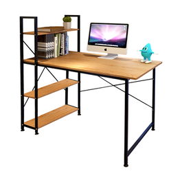 Birou Adrian, Pakoworld, 120x64x120 cm, MDF, maro/alb