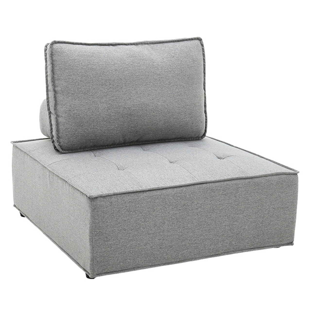 Fotoliu Ferris, Pakoworld, 99.5x99.5x71.5 cm, textil/lemn, gri