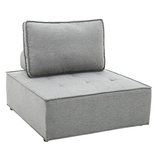 Fotoliu Ferris, Pakoworld, 99.5x99.5x71.5 cm, textil/lemn, gri