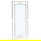 Oglinda decorativa Focus, Pakoworld, 90x180 cm, inox, argintiu