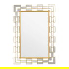 Oglinda decorativa Monka, Pakoworld, 72x102 cm, metal/sticla, auriu