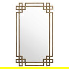 Oglinda decorativa Ranto, Pakoworld, 45x75 cm, metal/sticla, auriu