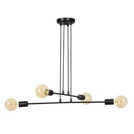 Lustra PWL-0153, Pakoworld, 70x40x80 cm, 4 x E27, 100W, metal, negru