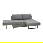 Coltar extensibil Defry, Pakoworld, 230x165x72 cm, textil, gri