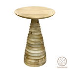 Masuta living Souler, Inart, 38x38x56 cm, lemn de mango, natural