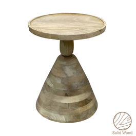 Masuta living Spello, Inart, 38x38x46 cm, lemn de mango, natural