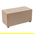 Bancheta cu spatiu depozitare Corben, Pakoworld, 80x43x45 cm, in/MDF, bej
