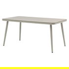 Masa Ecco, Pakoworld, 160x90x75 cm, piatra cu aspect de sticla/aluminiu, gri/bej