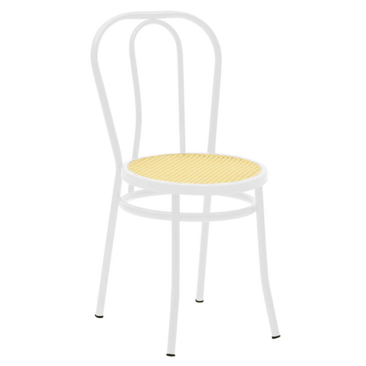 Scaun Vienna, Pakoworld, 40x47x85 cm, ratan sintetic/metal, alb
