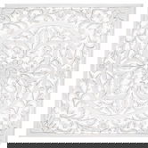 Decoratiune de perete Fanny, Pakoworld, 90.5x90.5 cm, MDF, alb