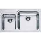 Chiuveta bucatarie Franke Galassia GAX 620 slim cu 2 cuve 860x500mm inox