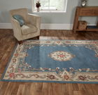 Covor Aubusson Blue, Flair Rugs, 75x150 cm, lana, albastru