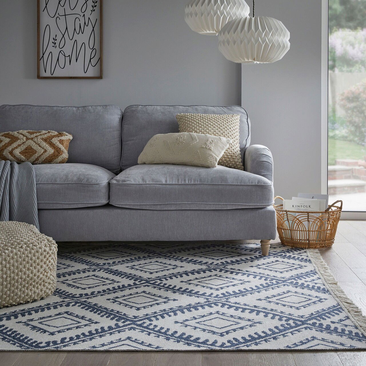 Covor Alix, Flair Rugs, 160x230 cm, bumbac, bleumarin